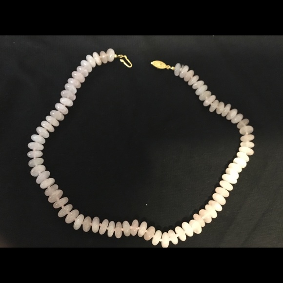 Vintage Rose Quartz necklace - Picture 1 of 5